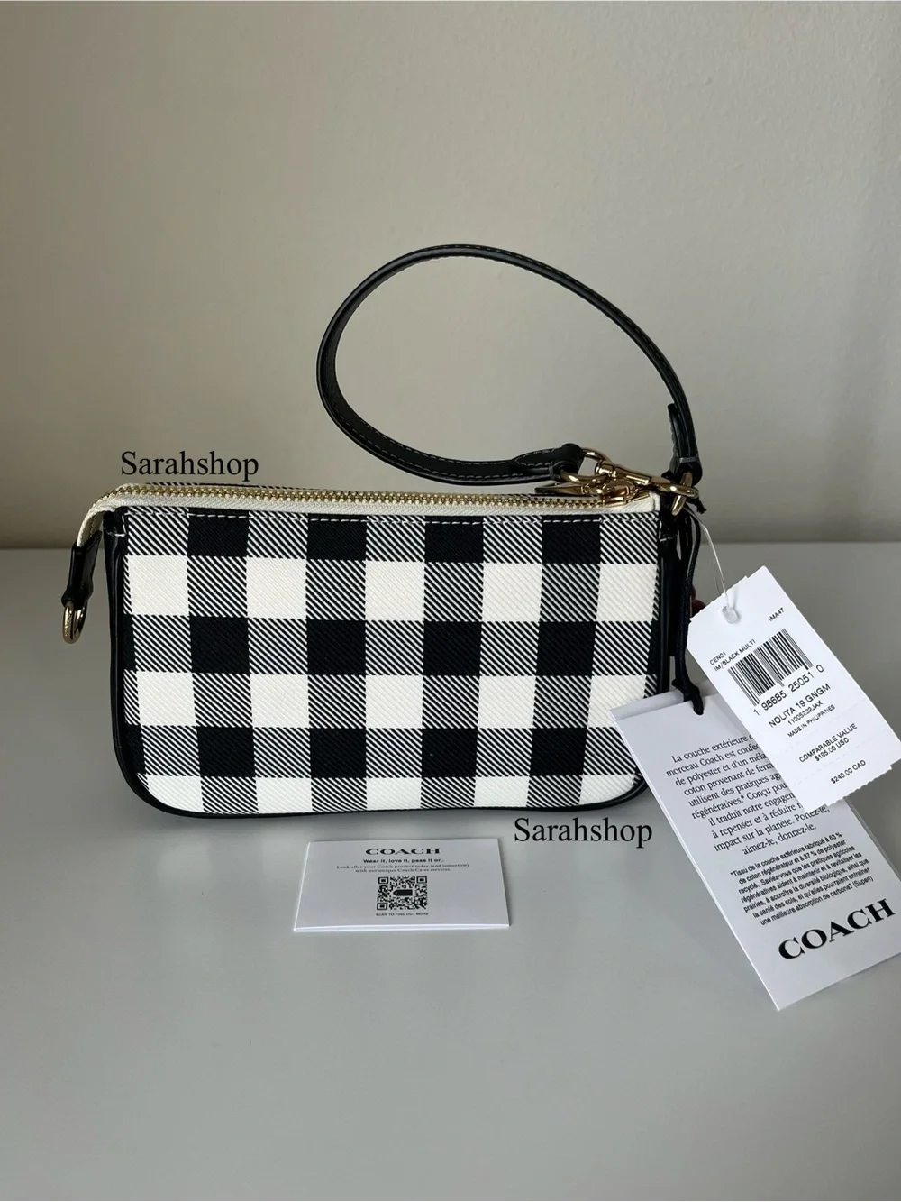 ✅Coach Nolita 19 With Gingham Print